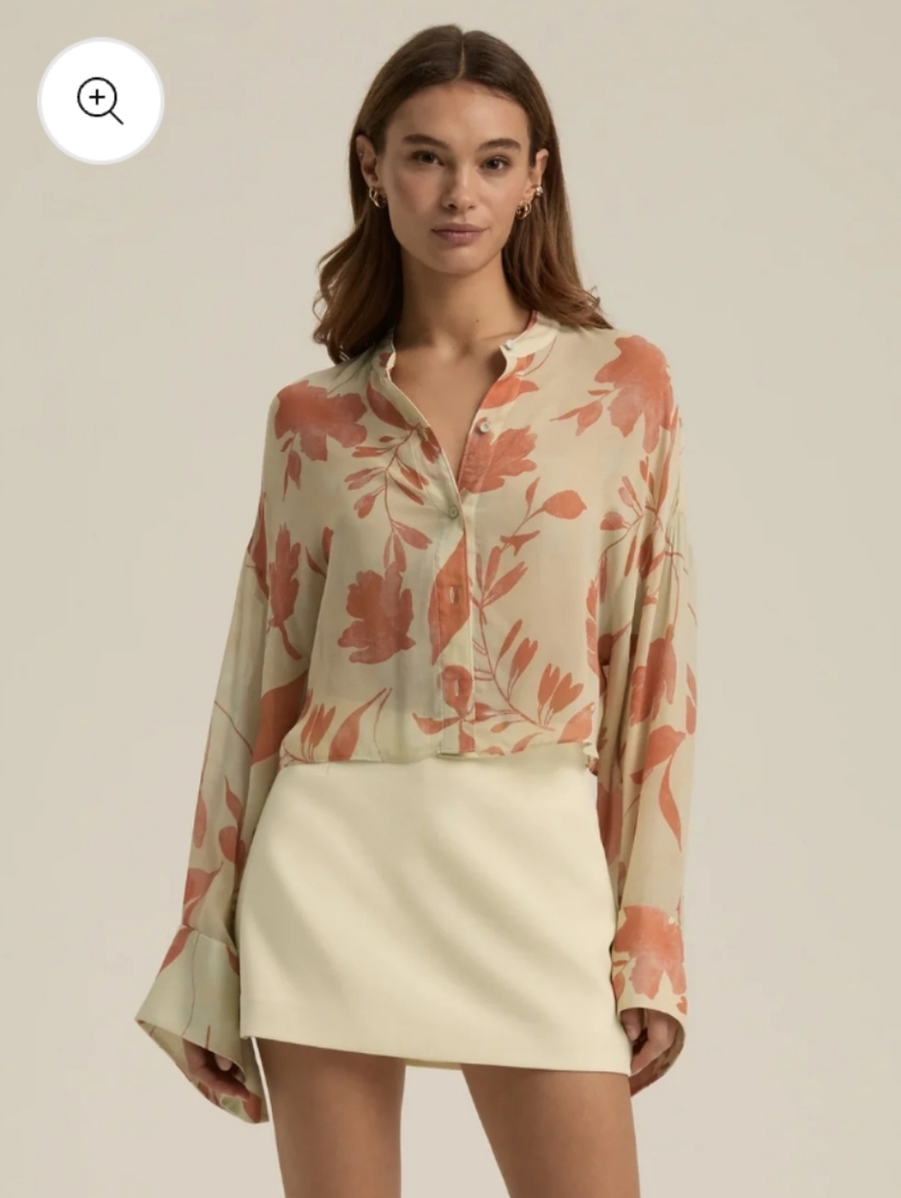 Favorite Daughter The Belle Of The Ball Top Orange Yellow Floral Medium Light